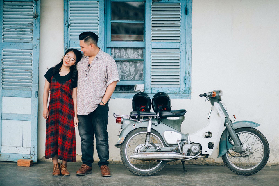 Bộ ảnh cưới đôi trẻ chị ơi, anh yêu em chênh nhau 50 kg và 30 cm